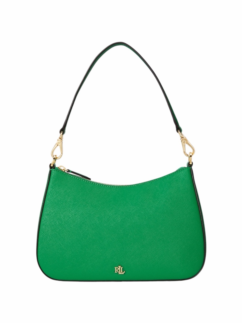 Lauren Ralph Lauren Crosshatch Leather Danni Bag In Resort Green/Green Topaz NWT